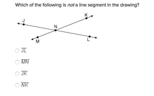 1) which of the following is not a line segment in the drawing?  2) which of the