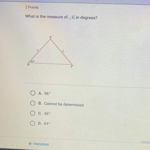 What is the measure of angle e, in degrees?