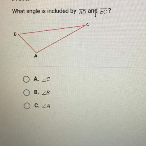 What angle is included by ab and bc?