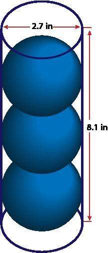 (06.04 mc)  a cylindrical container that contains three balls that are 2.7 inches