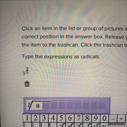 Type the expression as radicals.  y3/5
