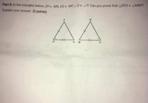 In the triangles below, df=mn, dg=mp,
