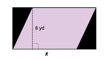 The area of this parallelogram is 120 yd2. find the value of x.