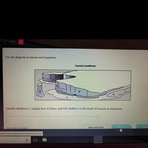identify landform c, explain how it forms, and tell whether it is the result of erosion or de