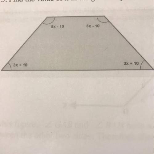 Find the value of x in the given trapezoid.