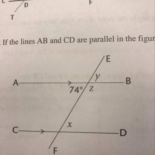 If the lines ab and cd are parallel in the figure below, find the value of x, y, and z