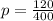 p = \frac{120}{400}