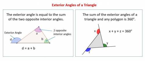 What is the exterior angle theorem?