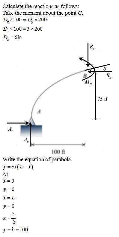 Simple Structure Determine the internal normal force, shear force, and bending moment just to the le