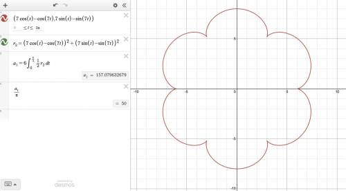If a circle c with radius 1 rolls along the outside of the circle x2 + y2 = 36, a fixed point p on c