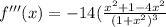 f'''(x)=-14(\frac{x^2+1-4x^2}{(1+x^2)^3}