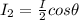 I_{2}= \frac{I}{2} cos\theta
