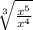 \sqrt[3]{\frac{x^5}{x^4}}