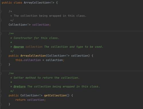 Add the following methods to the ArrayCollection class, and create a test driver for each to show th