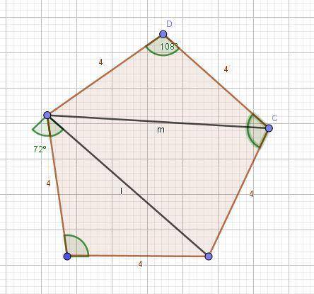 Draw a regular pentagon so that it has a perimeter of 20 cm. Use the Regular Polygon Area Conjecture