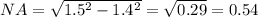 NA=\sqrt{1.5^2-1.4^2}=\sqrt{0.29} = 0.54