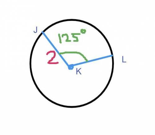 Determine the length of arc JL. A) 25/ 9 π B) 5 /13 π C) 25 /18 π D) 14 /17 π