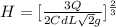 H = [\frac{3Q}{2CdL\sqrt2g}]^\frac{2}{3}