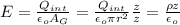 E=\frac{Q_{int}}{\epsilon_o A_G}=\frac{Q_{int}}{\epsilon_o \pi r^2}\frac{z}{z}=\frac{\rho z}{\epsilon_o}
