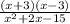 \frac{\left(x+3\right)\left(x-3\right)}{x^2+2x-15}