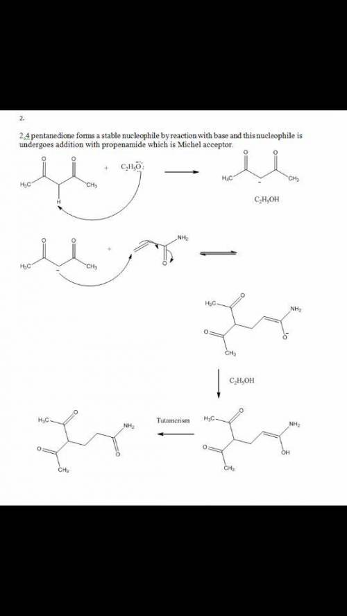 Please help! The Michael reaction is a conjugate addition reaction between a stable nucleophilic eno