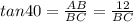 tan 40=\frac{AB}{BC}=\frac{12}{BC}