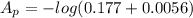 A_p = -log(0.177 + 0.0056)