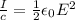 \frac{I}{c}=\frac{1}{2}\epsilon _0E^2