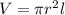 V=\pi r^2l