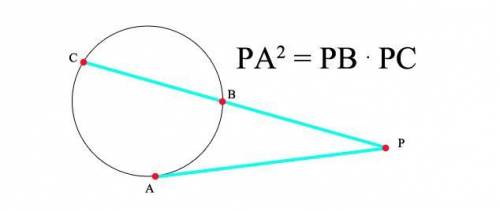 In the circle below tangent PA and secant PBC have been drawn.if PB=4 and BC=12 then which of the fo