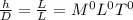 \frac{h}{D}=\frac{L}{L}=M^{0} L^{0} T^{0}