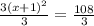 \frac{3(x+1)^2}{3}=\frac{108}{3}