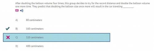 After doubling the balloon volume four times, this group decides to try for the record distance and