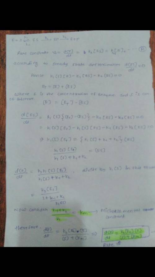 Derive the kinetic equations for Vmax and KM using the transit time and net rate constant method as