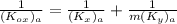 \frac{1}{(K_{ox})_a} = \frac{1}{(K_x)_a}+ \frac{1}{m(K_y)_a}