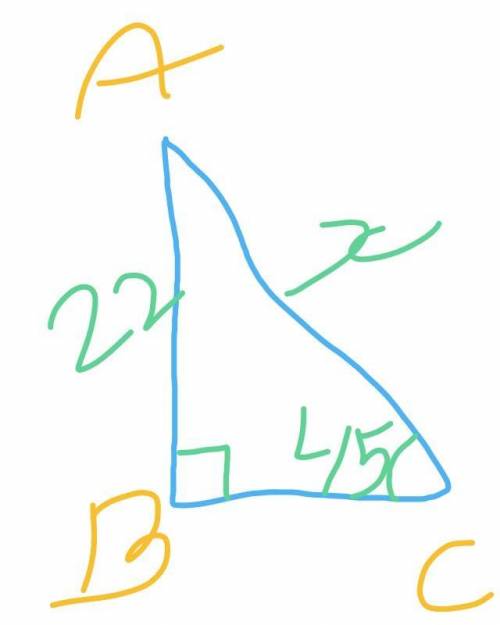 5. Find the value of x in the right triangle below. *