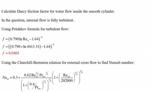 Water flows inside a smooth circular thin-walled tube of diameter D = 25 mm at a mass flow rate of 5