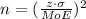 n = (\frac{z \cdot \sigma }{MoE})^{2}