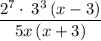 $\frac{2^7\cdot \:3^3\left(x-3\right)}{5x\left(x+3\right)}$