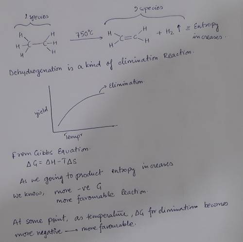 6. At high temperatures, alkanes can undergo dehydrogentation to produce alkenes. This reaction is u
