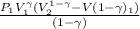 \frac{P_{1}V^{\gamma}_{1}(V^{1-\gamma}_{2} - V(1-\gamma)_{1})}{(1 - \gamma)}