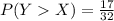 P(YX) = \frac{17}{32}