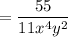 = \dfrac{55}{11x^{4}y^2}