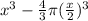 x^3 -\frac{4}{3} \pi (\frac{x}{2})^3