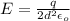 E=\frac{q}{2d^2\epsilon _o}