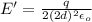 E'=\frac{q}{2(2d)^2\epsilon _o}