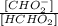 \frac{[CHO_{2}^{-}]}{[HCHO_{2}]}