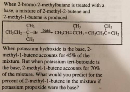 Question 63 of 70 1.5 Points When 2-bromo-2-methylbutane is treated with a base, a mixture of 2-meth