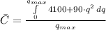 \bar C = \frac{\int\limits^{q_{max}}_{0} {4100+90\cdot q^{2}} \, dq }{q_{max}}
