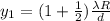 y_1 = (1+ \frac{1}{2}) \frac{\lambda R}{d}
